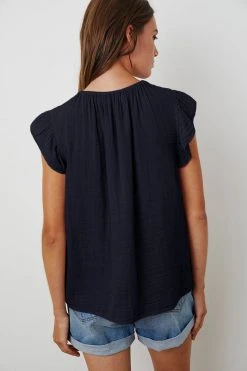 Velvet By Graham & Spencer KAIA COTTON GAUZE BLOUSE 41 Velvet By Graham & Spencer KAIA COTTON GAUZE BLOUSE