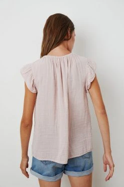 Velvet By Graham & Spencer KAIA COTTON GAUZE BLOUSE Womens