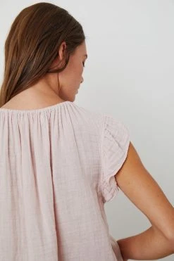 Velvet By Graham & Spencer KAIA COTTON GAUZE BLOUSE Womens