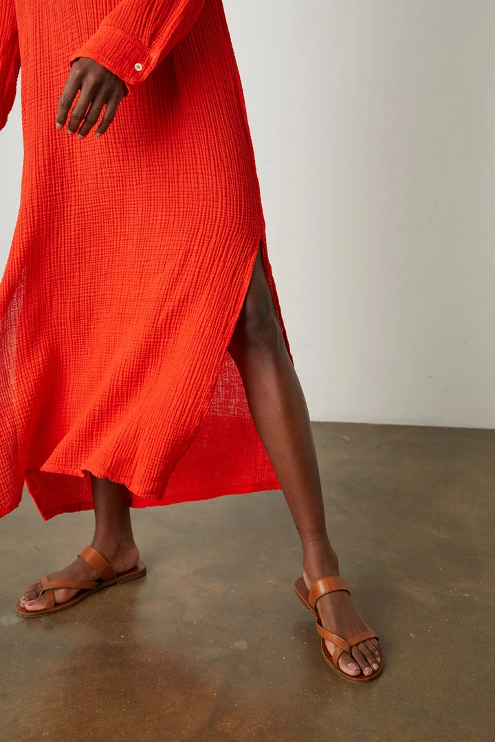 Velvet By Graham & Spencer Womens LORRAINE COTTON GAUZE CAFTAN DRESS 13 Velvet By Graham & Spencer Womens LORRAINE COTTON GAUZE CAFTAN DRESS