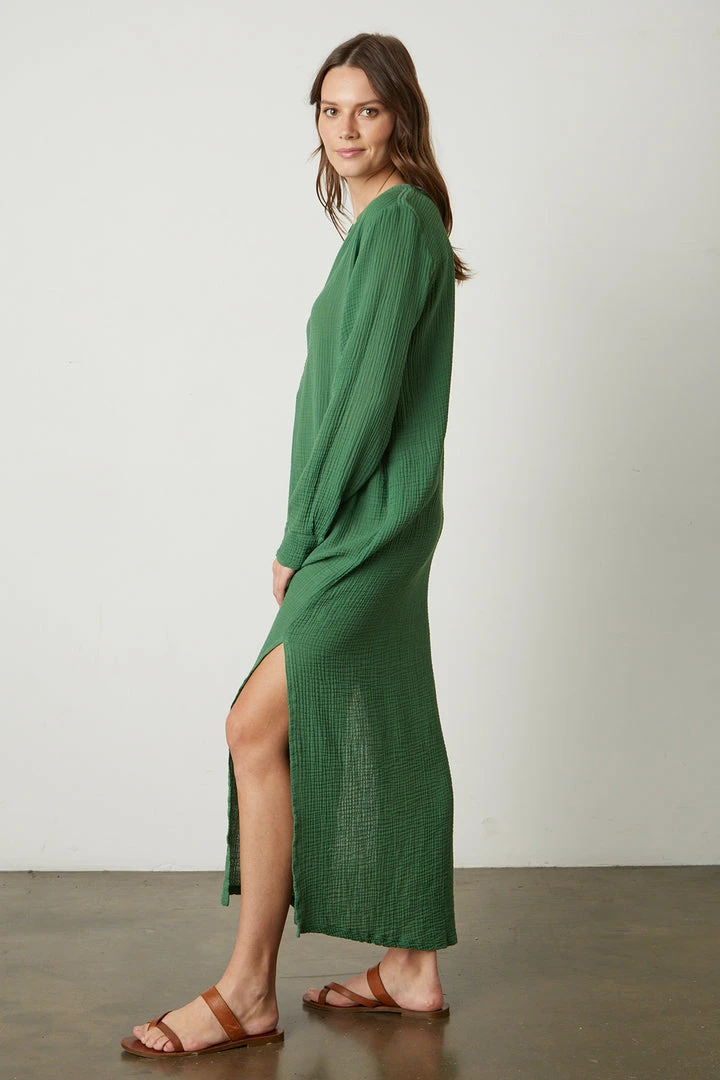 Velvet By Graham & Spencer Womens LORRAINE COTTON GAUZE CAFTAN DRESS 18 Velvet By Graham & Spencer Womens LORRAINE COTTON GAUZE CAFTAN DRESS