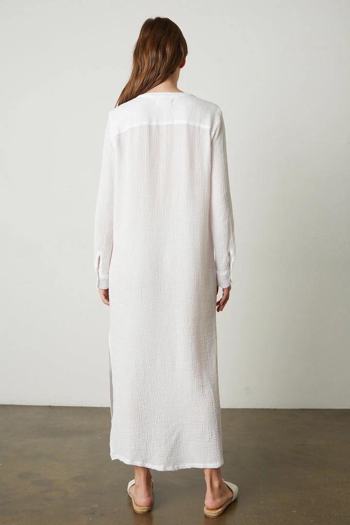 Velvet By Graham & Spencer Womens LORRAINE COTTON GAUZE CAFTAN DRESS 5 Velvet By Graham & Spencer Womens LORRAINE COTTON GAUZE CAFTAN DRESS