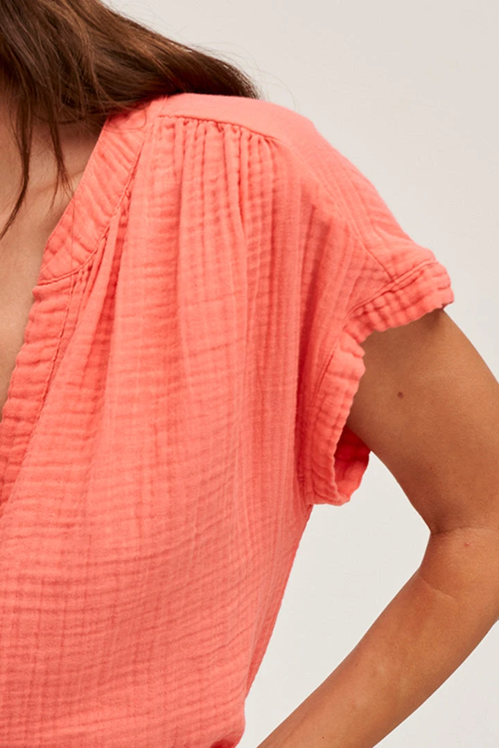 Velvet By Graham & Spencer Womens PAMELA COTTON GAUZE BUTTON-UP TOP 8 Velvet By Graham & Spencer Womens PAMELA COTTON GAUZE BUTTON-UP TOP