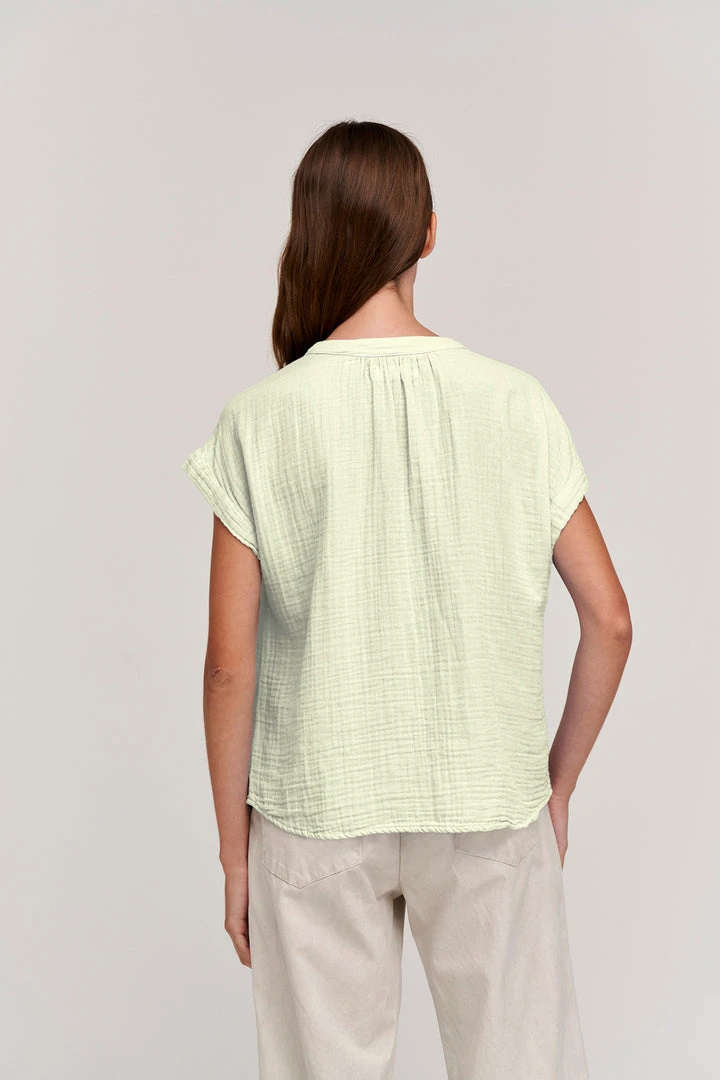 Velvet By Graham & Spencer Womens PAMELA COTTON GAUZE BUTTON-UP TOP 10 Velvet By Graham & Spencer Womens PAMELA COTTON GAUZE BUTTON-UP TOP