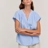 Velvet By Graham & Spencer Womens PAMELA COTTON GAUZE BUTTON-UP TOP