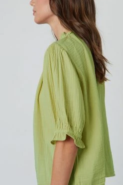 Velvet By Graham & Spencer ROSA COTTON GAUZE RUFFLE TOP 19 Velvet By Graham & Spencer ROSA COTTON GAUZE RUFFLE TOP