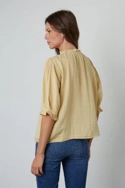 Velvet By Graham & Spencer ROSA COTTON GAUZE RUFFLE TOP 28 Velvet By Graham & Spencer ROSA COTTON GAUZE RUFFLE TOP