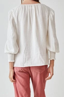 Velvet By Graham & Spencer RYLEE COTTON GAUZE BLOUSE