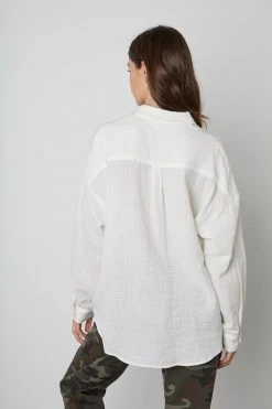 Velvet By Graham & Spencer SAWYER COTTON GAUZE BUTTON-UP TOP 9 Velvet By Graham & Spencer SAWYER COTTON GAUZE BUTTON-UP TOP