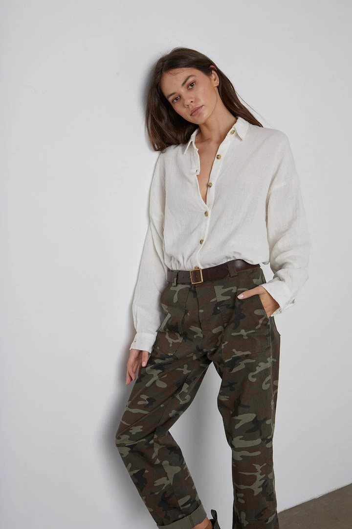 Velvet By Graham & Spencer SAWYER COTTON GAUZE BUTTON-UP TOP 2 Velvet By Graham & Spencer SAWYER COTTON GAUZE BUTTON-UP TOP