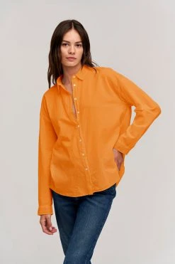 Velvet By Graham & Spencer Womens DEVYN BUTTON-UP SHIRT 20 Velvet By Graham & Spencer Womens DEVYN BUTTON-UP SHIRT
