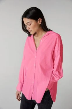 Velvet By Jenny Graham Womens REDONDO BUTTON-UP SHIRT