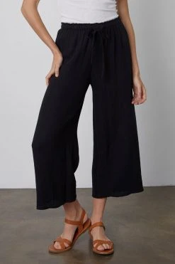 Velvet By Graham & Spencer Womens RAVYN COTTON GAUZE WIDE LEG PANT 22 Velvet By Graham & Spencer Womens RAVYN COTTON GAUZE WIDE LEG PANT
