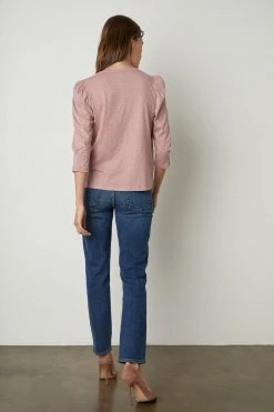 Velvet By Graham & Spencer Womens ANGELINA PUFF SLEEVE TEE 9 Velvet By Graham & Spencer Womens ANGELINA PUFF SLEEVE TEE