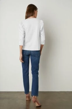 Velvet By Graham & Spencer Womens ANGELINA PUFF SLEEVE TEE 13 Velvet By Graham & Spencer Womens ANGELINA PUFF SLEEVE TEE