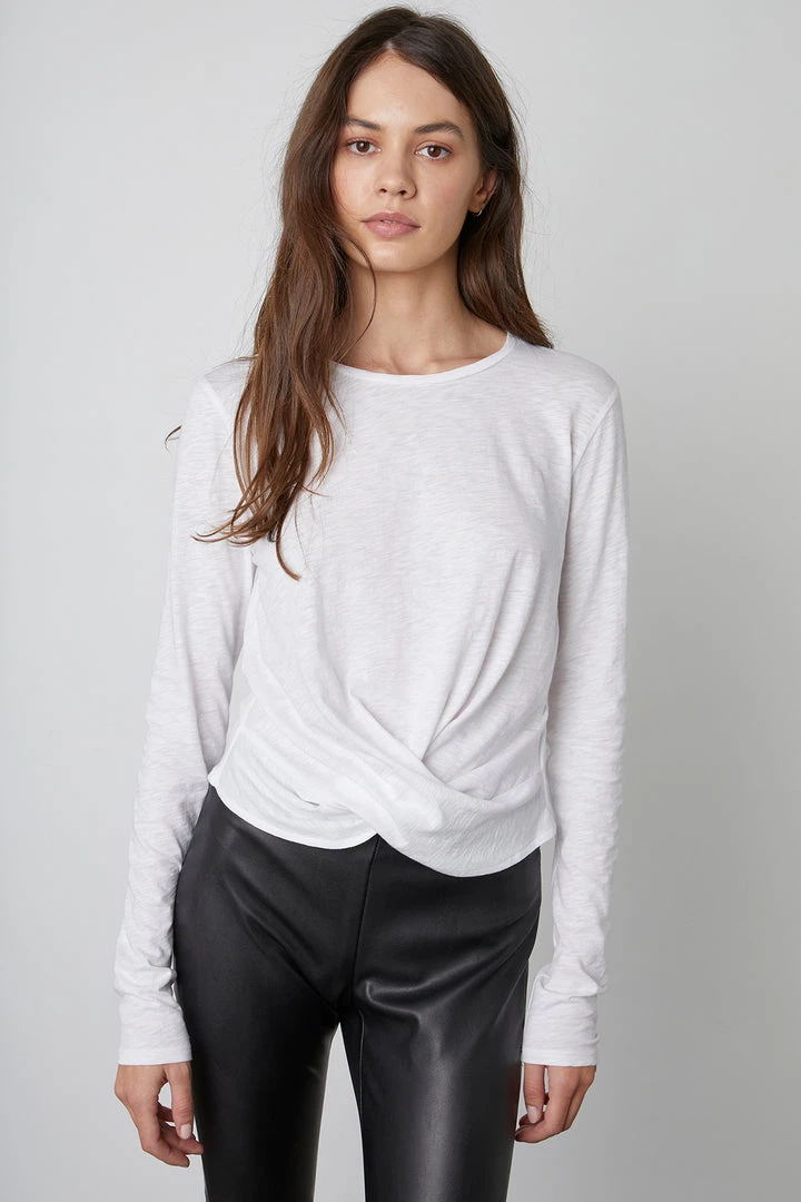 Velvet By Graham & Spencer BEATRICE FRONT TWIST TEE 5 Velvet By Graham & Spencer BEATRICE FRONT TWIST TEE