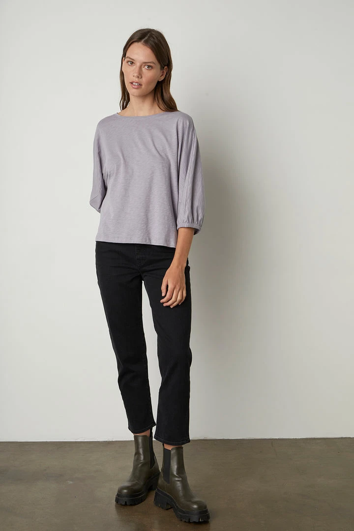 Velvet By Graham & Spencer Womens CORRY PUFF SLEEVE TEE 2 Velvet By Graham & Spencer Womens CORRY PUFF SLEEVE TEE
