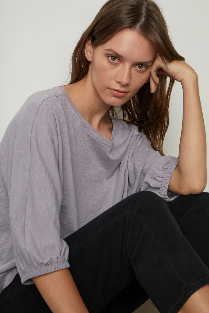 Velvet By Graham & Spencer Womens CORRY PUFF SLEEVE TEE 4 Velvet By Graham & Spencer Womens CORRY PUFF SLEEVE TEE