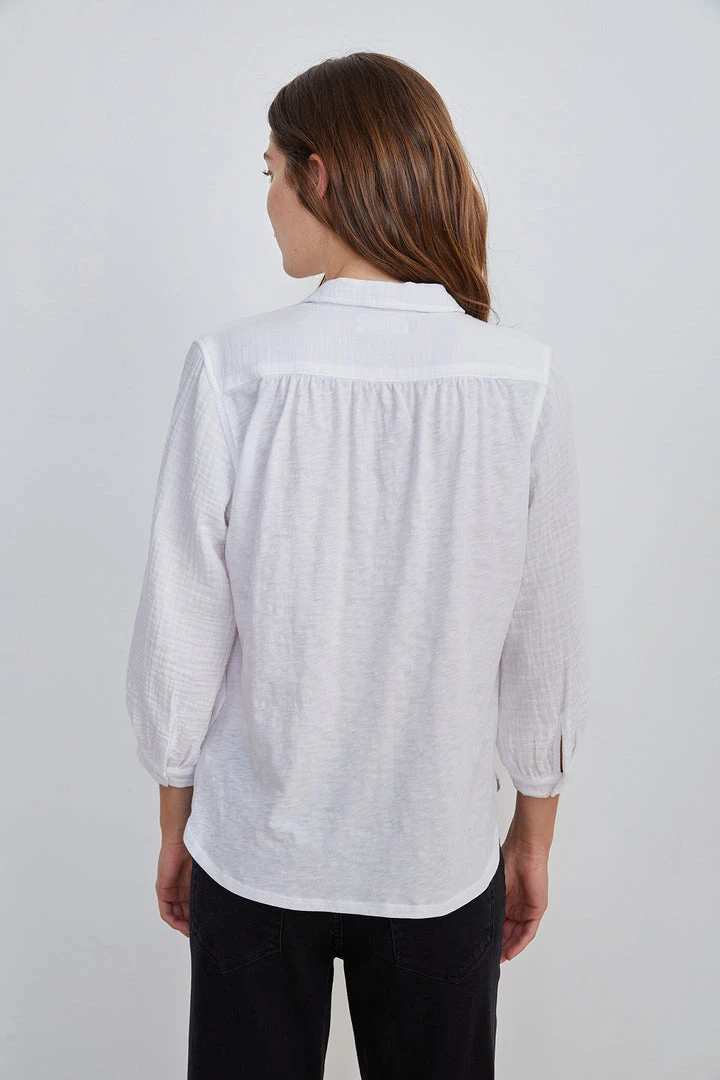 Velvet By Graham & Spencer DAYNA 3/4 SLEEVE BUTTON-UP BLOUSE 2 Velvet By Graham & Spencer DAYNA 3/4 SLEEVE BUTTON-UP BLOUSE