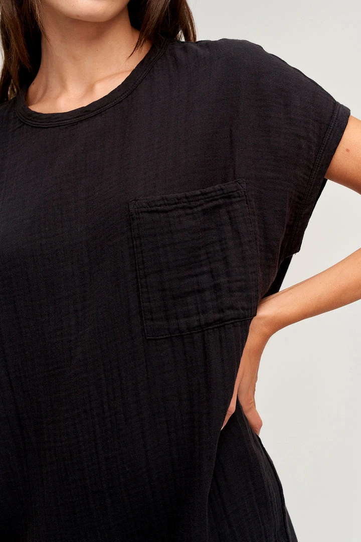 Velvet By Graham & Spencer HANNA COTTON SLUB MIX DRESS Womens 5 Velvet By Graham & Spencer HANNA COTTON SLUB MIX DRESS Womens