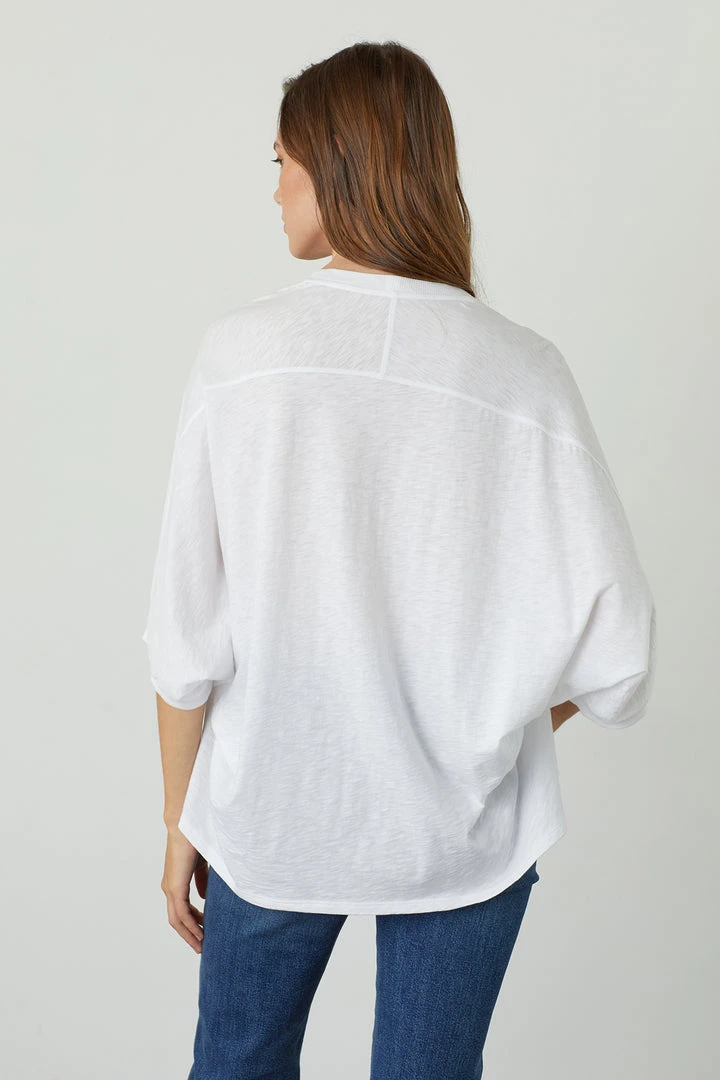 Velvet By Graham & Spencer Womens HELEN 3/4 SLEEVE OVERSIZED TEE 4 Velvet By Graham & Spencer Womens HELEN 3/4 SLEEVE OVERSIZED TEE