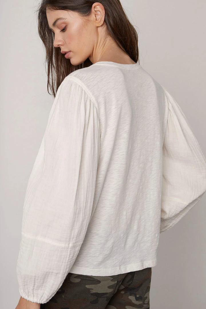 Velvet By Graham & Spencer JAYLA PUFF SLEEVE TOP 4 Velvet By Graham & Spencer JAYLA PUFF SLEEVE TOP