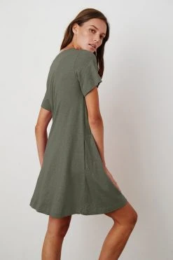 Velvet By Graham & Spencer LEIGH COTTON SLUB DRESS 20 Velvet By Graham & Spencer LEIGH COTTON SLUB DRESS