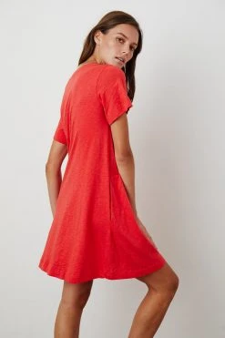 Velvet By Graham & Spencer LEIGH COTTON SLUB DRESS 22 Velvet By Graham & Spencer LEIGH COTTON SLUB DRESS