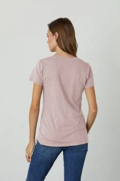 Velvet By Graham & Spencer Womens LILITH COTTON SLUB V-NECK TEE 56 Velvet By Graham & Spencer Womens LILITH COTTON SLUB V-NECK TEE