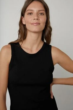 Velvet By Graham & Spencer Womens MAXIE RIBBED TANK TOP