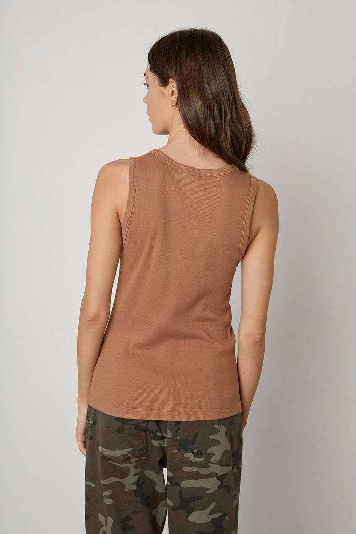 Velvet By Graham & Spencer Womens MAXIE RIBBED TANK TOP 10 Velvet By Graham & Spencer Womens MAXIE RIBBED TANK TOP