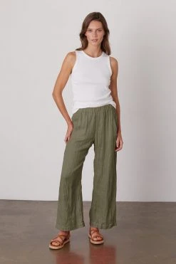 Velvet By Graham & Spencer Womens LOLA LINEN PANT 115 Velvet By Graham & Spencer Womens LOLA LINEN PANT