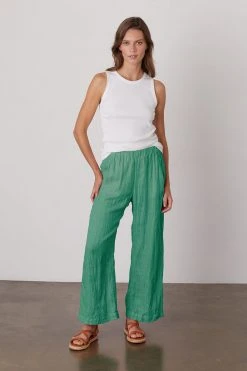 Velvet By Graham & Spencer Womens LOLA LINEN PANT 80 Velvet By Graham & Spencer Womens LOLA LINEN PANT