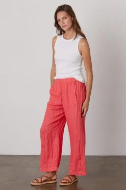 Velvet By Graham & Spencer Womens LOLA LINEN PANT 89 Velvet By Graham & Spencer Womens LOLA LINEN PANT