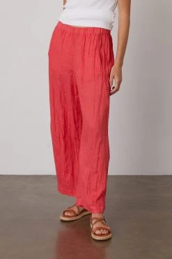 Velvet By Graham & Spencer Womens LOLA LINEN PANT 91 Velvet By Graham & Spencer Womens LOLA LINEN PANT