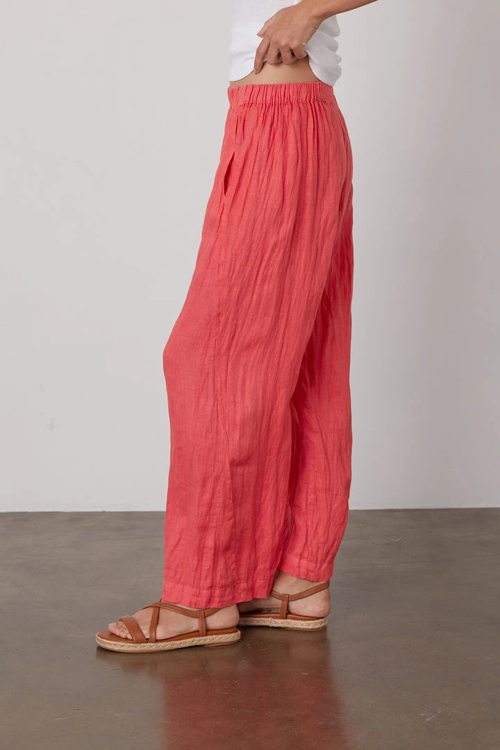 Velvet By Graham & Spencer Womens LOLA LINEN PANT 33 Velvet By Graham & Spencer Womens LOLA LINEN PANT