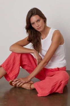 Velvet By Graham & Spencer Womens LOLA LINEN PANT 94 Velvet By Graham & Spencer Womens LOLA LINEN PANT