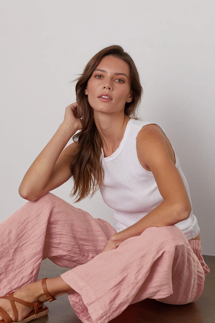 Velvet By Graham & Spencer Womens LOLA LINEN PANT 55 Velvet By Graham & Spencer Womens LOLA LINEN PANT