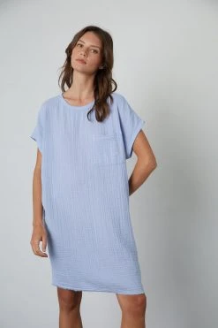 Velvet By Graham & Spencer HANNA COTTON SLUB MIX DRESS Womens 15 Velvet By Graham & Spencer HANNA COTTON SLUB MIX DRESS Womens