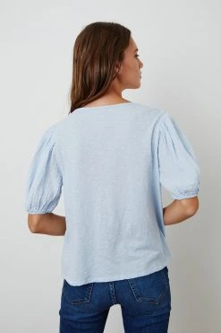 Velvet By Graham & Spencer Womens LOUISA PUFF SLEEVE TOP 29 Velvet By Graham & Spencer Womens LOUISA PUFF SLEEVE TOP