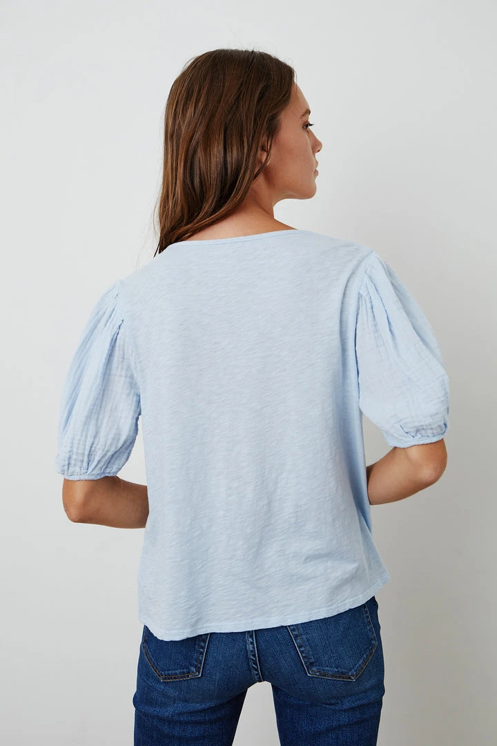Velvet By Graham & Spencer Womens LOUISA PUFF SLEEVE TOP 15 Velvet By Graham & Spencer Womens LOUISA PUFF SLEEVE TOP