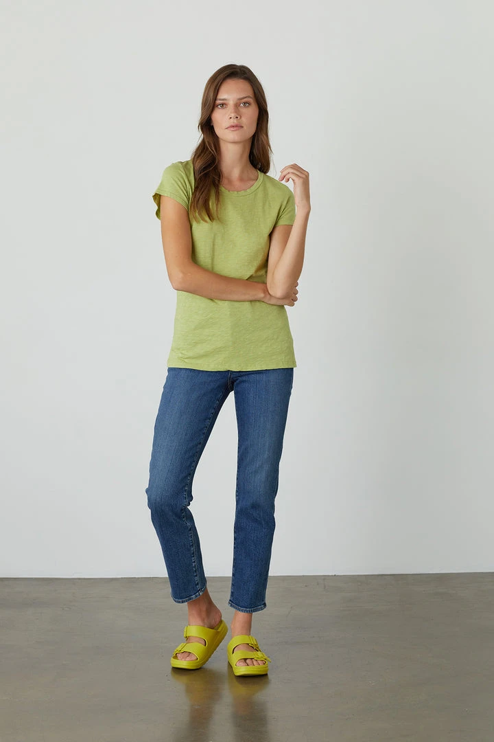 Velvet By Graham & Spencer ODELIA COTTON SLUB CREW NECK TEE 10 Velvet By Graham & Spencer ODELIA COTTON SLUB CREW NECK TEE