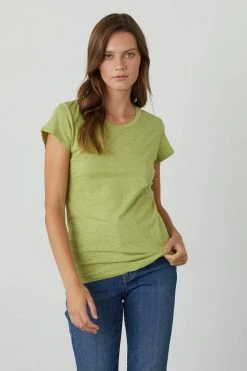 Velvet By Graham & Spencer ODELIA COTTON SLUB CREW NECK TEE 33 Velvet By Graham & Spencer ODELIA COTTON SLUB CREW NECK TEE