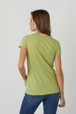 Velvet By Graham & Spencer ODELIA COTTON SLUB CREW NECK TEE 34 Velvet By Graham & Spencer ODELIA COTTON SLUB CREW NECK TEE