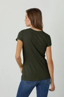 Velvet By Graham & Spencer ODELIA COTTON SLUB CREW NECK TEE 48 Velvet By Graham & Spencer ODELIA COTTON SLUB CREW NECK TEE