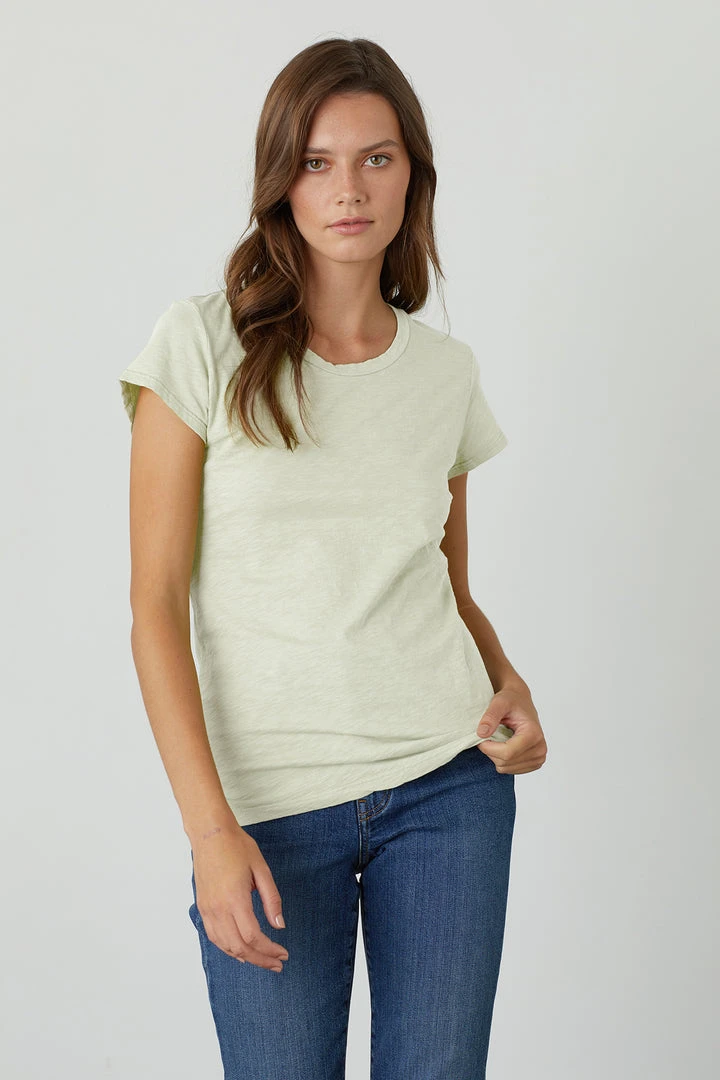 Velvet By Graham & Spencer ODELIA COTTON SLUB CREW NECK TEE 2 Velvet By Graham & Spencer ODELIA COTTON SLUB CREW NECK TEE