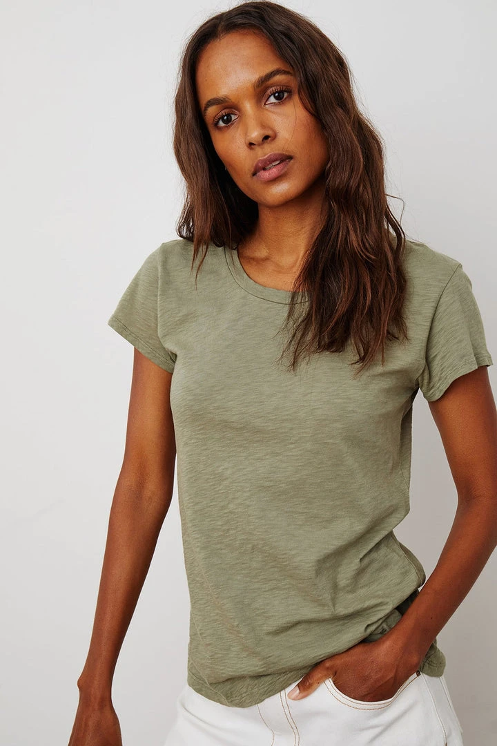 Velvet By Graham & Spencer ODELIA COTTON SLUB CREW NECK TEE 9 Velvet By Graham & Spencer ODELIA COTTON SLUB CREW NECK TEE