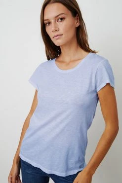Velvet By Graham & Spencer ODELIA COTTON SLUB CREW NECK TEE 16 Velvet By Graham & Spencer ODELIA COTTON SLUB CREW NECK TEE