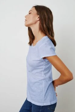 Velvet By Graham & Spencer ODELIA COTTON SLUB CREW NECK TEE 18 Velvet By Graham & Spencer ODELIA COTTON SLUB CREW NECK TEE