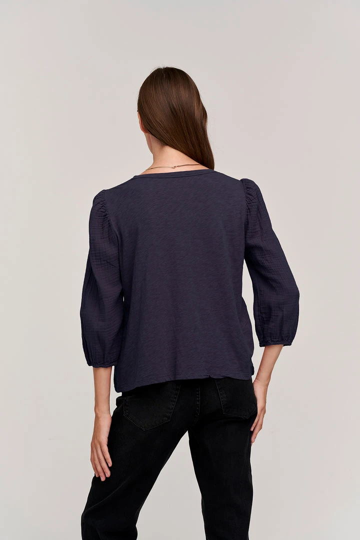 Velvet By Graham & Spencer REEBA COTTON CONTRAST TEE Womens 8 Velvet By Graham & Spencer REEBA COTTON CONTRAST TEE Womens